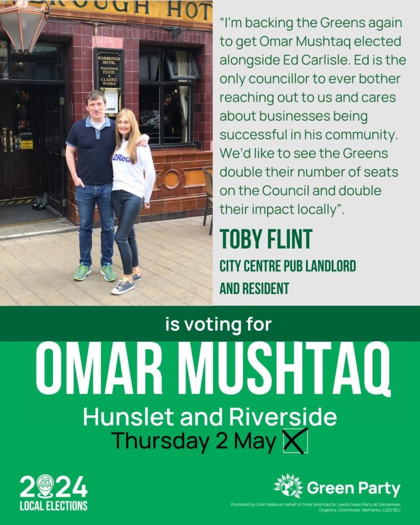 Candidate for Hunslet & Riverside Ward, Omar Mushtaq