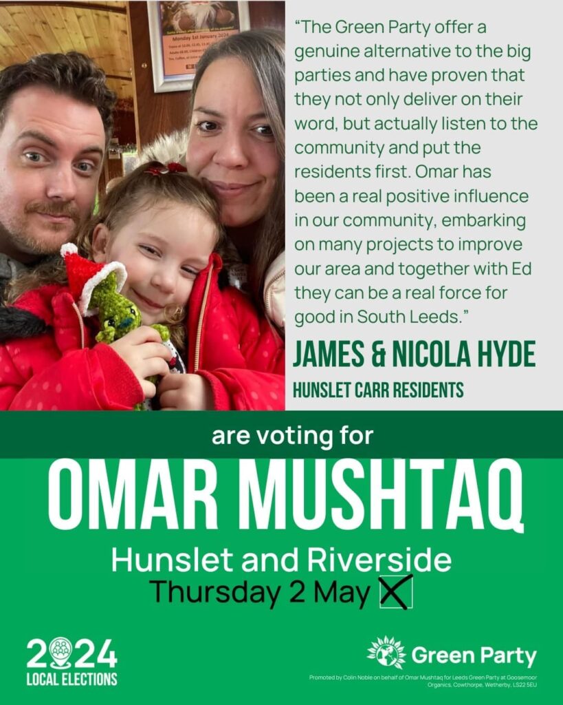 Candidate for Hunslet & Riverside Ward, Omar Mushtaq